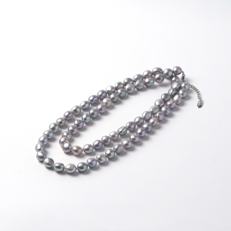 Claudette(クローデット) 淡水パールグレーバロック・ロングネックレス