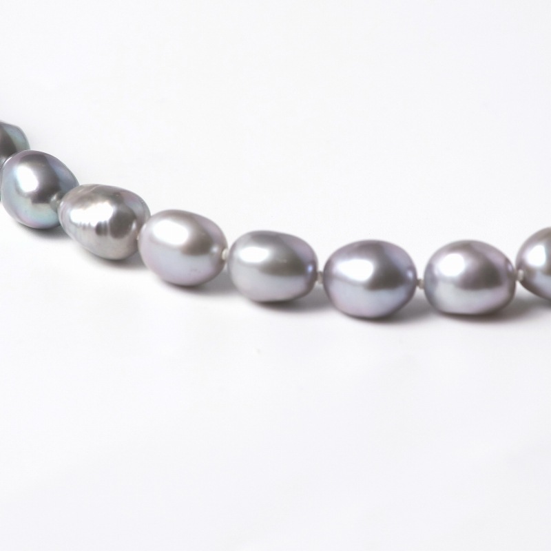 Claudette(クローデット) 淡水パールグレーバロック・ロングネックレス