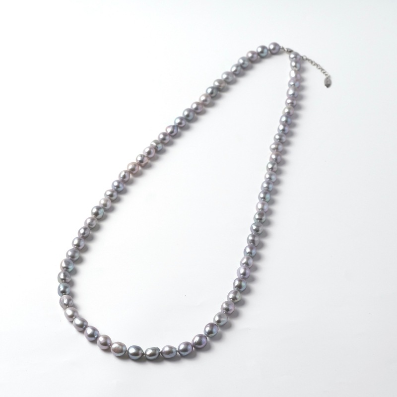 Claudette(クローデット) 淡水パールグレーバロック・ロングネックレス