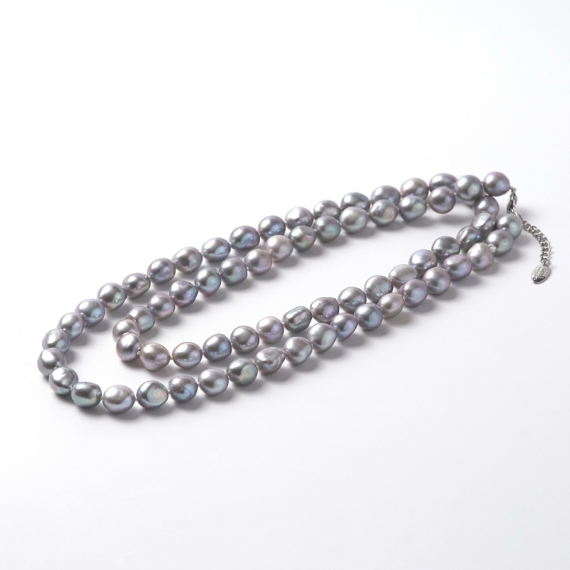 Claudette(クローデット) 淡水パールグレーバロック・ロングネックレス