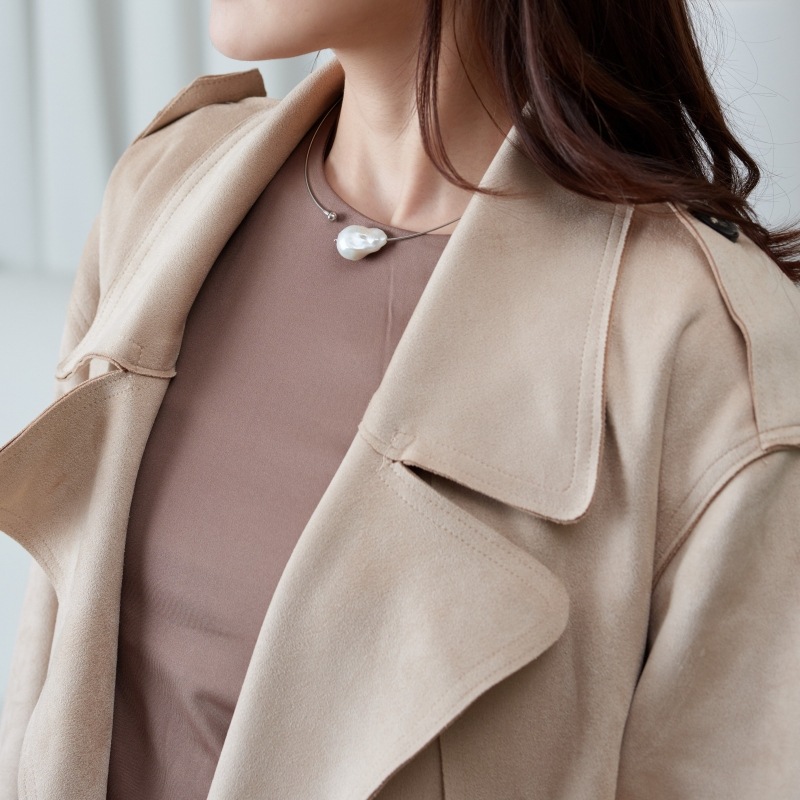 Heaven(ヘヴン）　淡水パールホワイトオイスター・大粒ワンポイントチョーカー