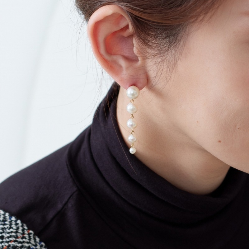 Viola(ヴィオラ)　アコヤパール淡水パールグラデーションピアス