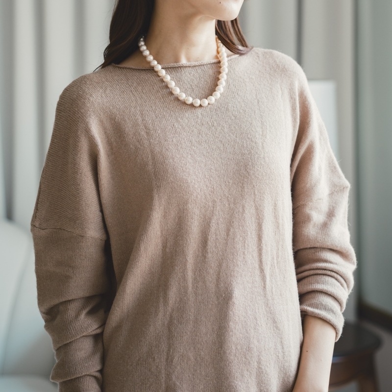 Martha(マーサ)　淡水パールホワイト大粒40㎝ネックレス