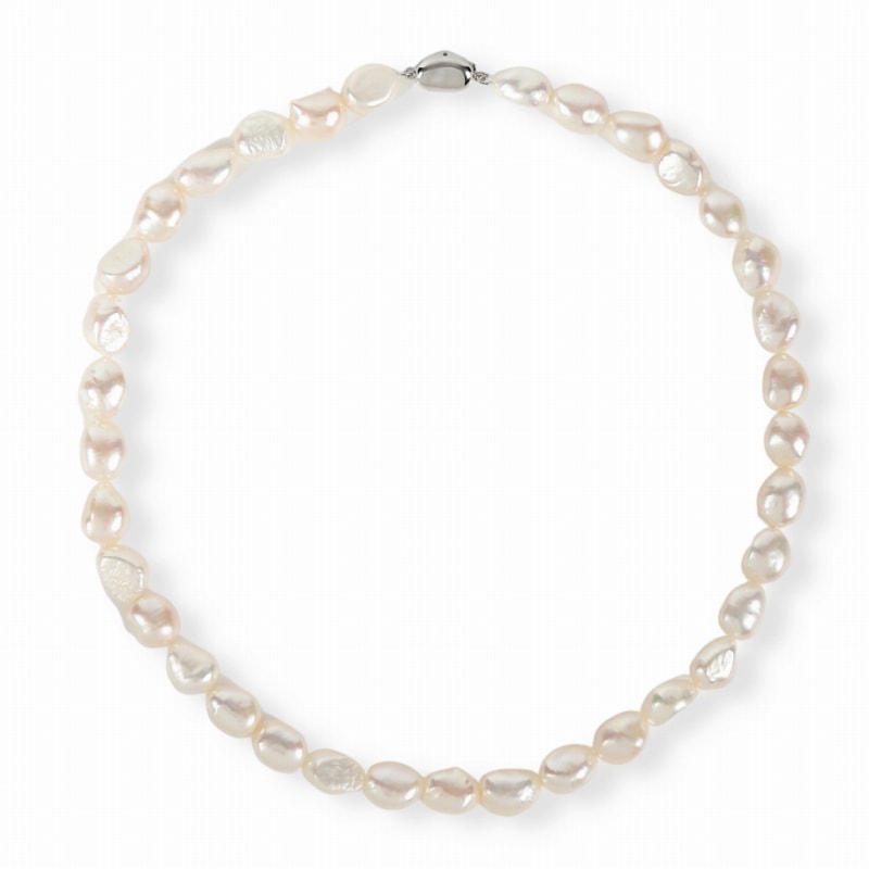 ホワイトパール二重巻きネックレス su / k10 1 1/2 パール ネックレス 02 / ホワイト