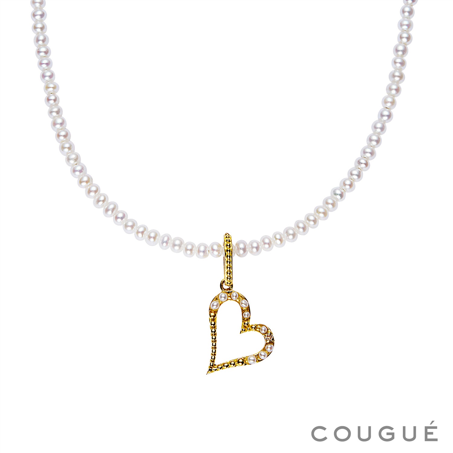 淡水ベビーパールネックレス ホワイトセミラウンド 1.5-2mm 18K