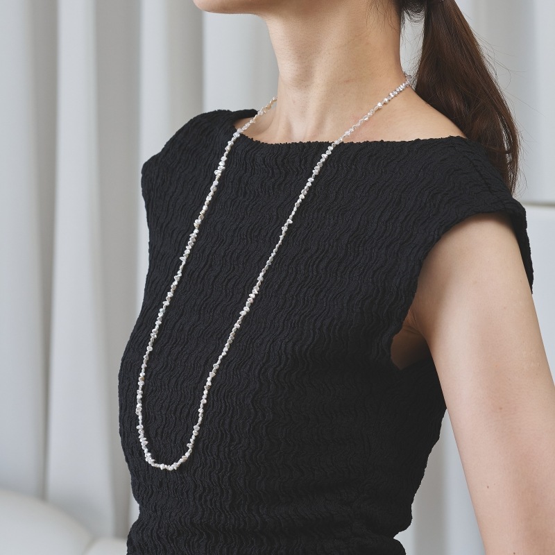 Mercy(マーシー)　南洋パールホワイト・ケシロングネックレス