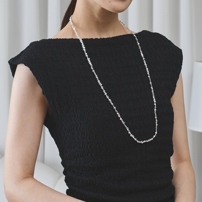 Mercy(マーシー)　南洋パールホワイト・ケシロングネックレス