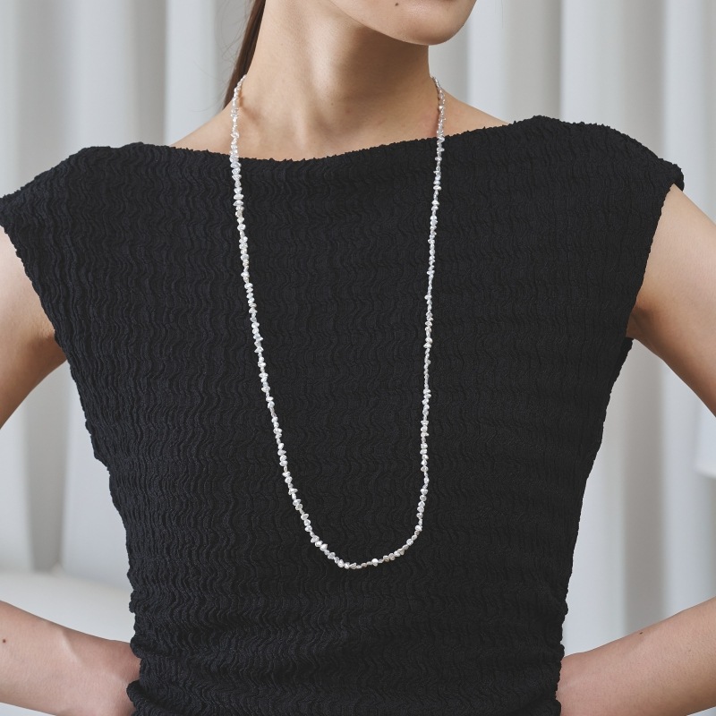 Mercy(マーシー)　南洋パールホワイト・ケシロングネックレス