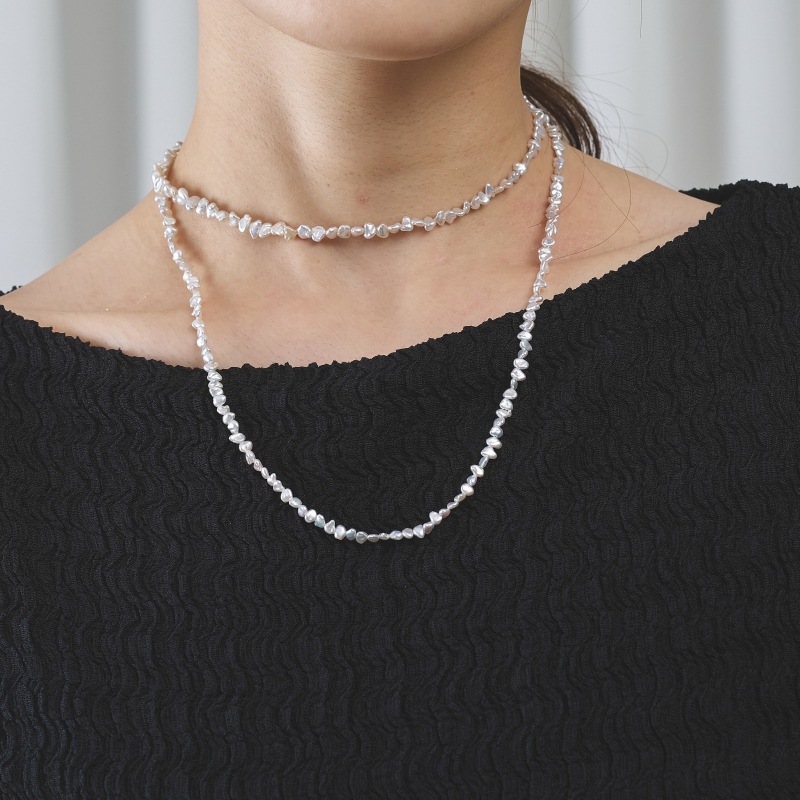 Mercy(マーシー)　南洋パールホワイト・ケシロングネックレス