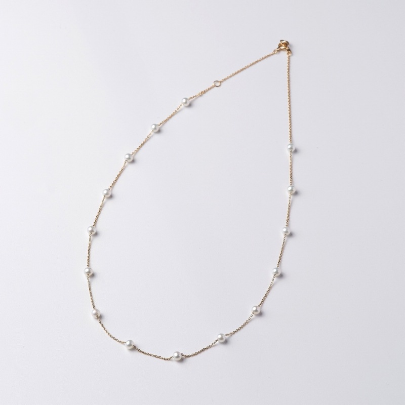 Piccolo(ピッコロ) 　アコヤパールホワイトベビーステーションネックレス