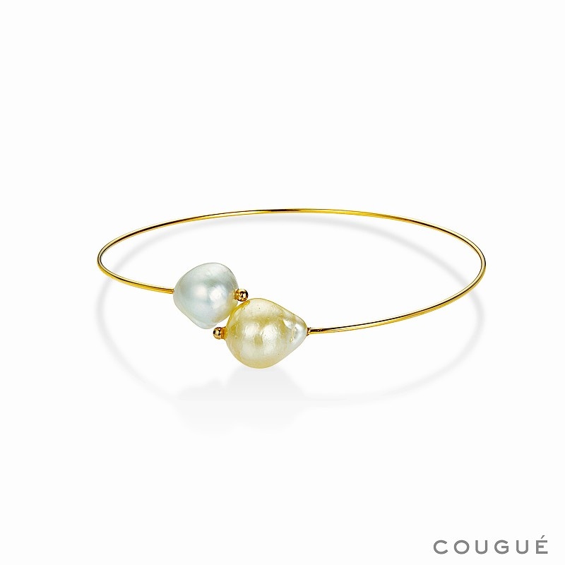 南洋真珠ゴールデンパールブレスレットk18