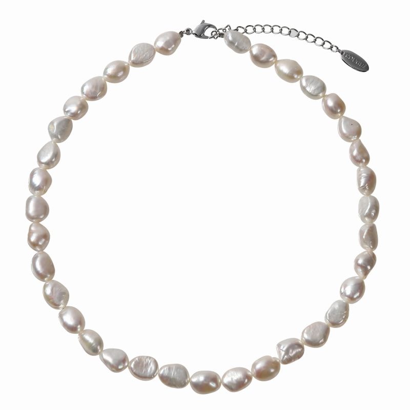 淡水パールバロックネックレスNO25-1055 淡水パールバロックネックレスNO25-1055 K10イエローゴールド