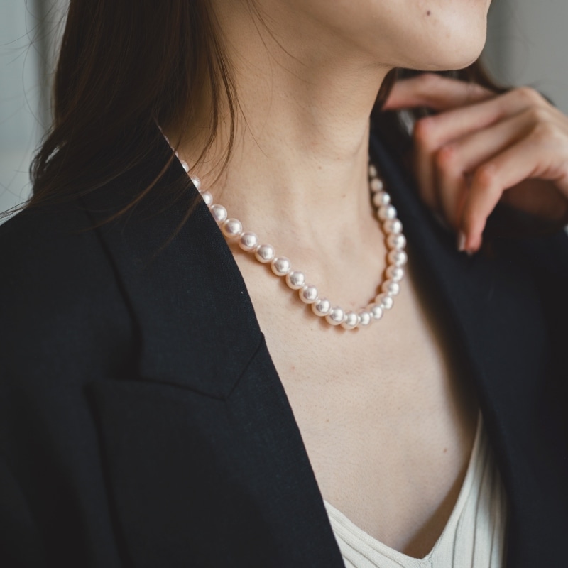 Julietta(ジュリエッタ) アコヤパールホワイトセミラウンド最高級ネックレス