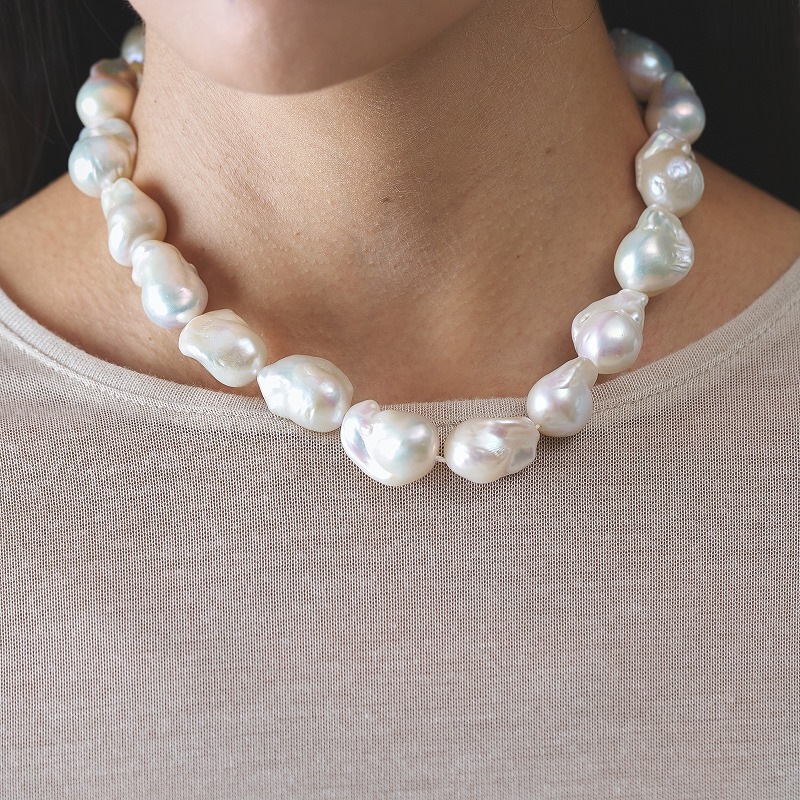 Joanne(ジョアンヌ) 淡水パールホワイト・オイスターネックレス