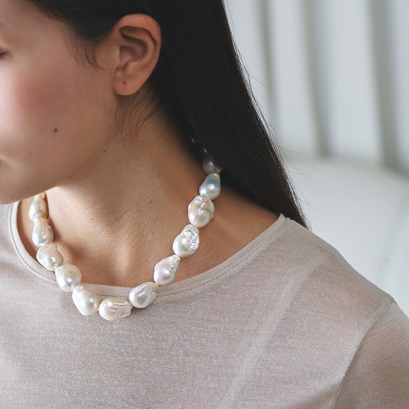 Joanne(ジョアンヌ) 淡水パールホワイト・オイスターネックレス