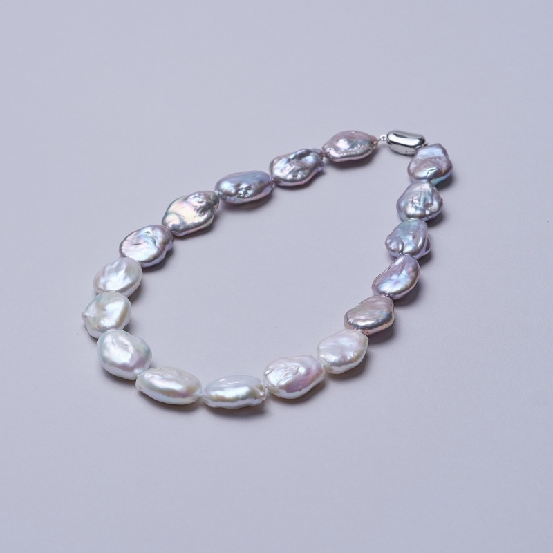 Brandy(ブランディ) 淡水パールフラットバロックコンビカラーネックレス