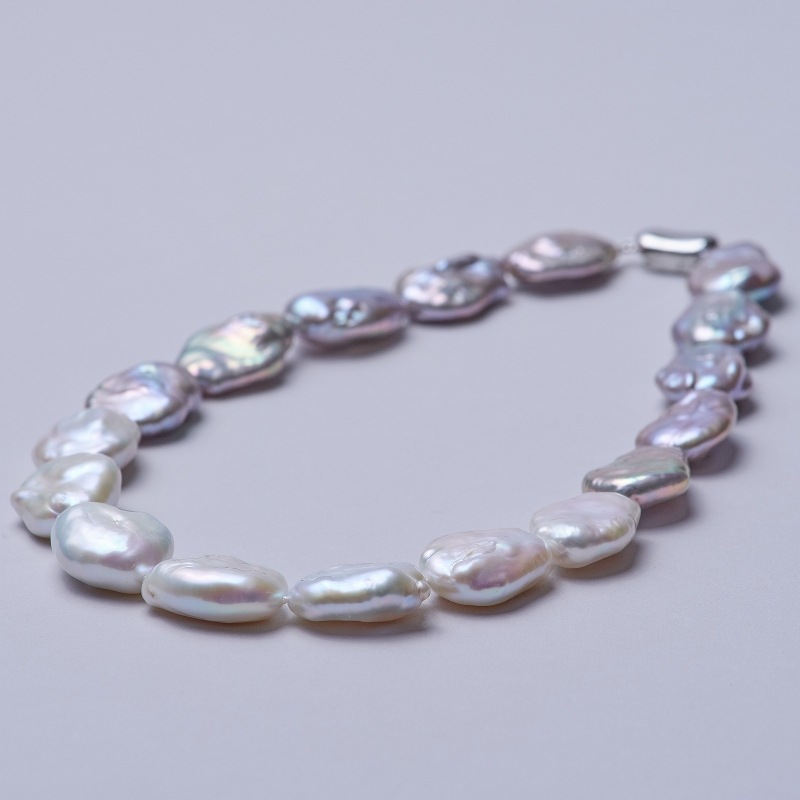 Brandy(ブランディ) 淡水パールフラットバロックコンビカラーネックレス