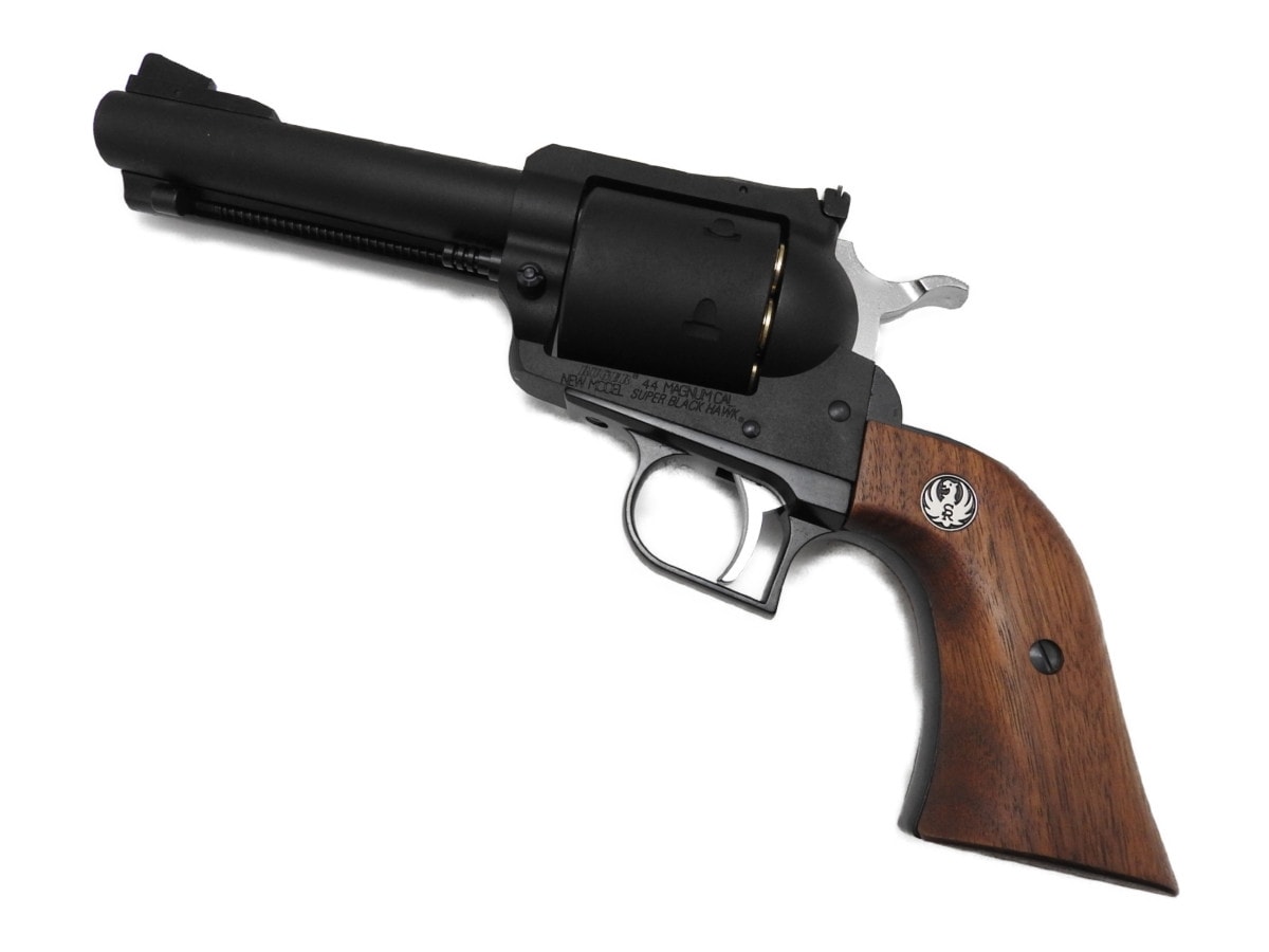 マルシン MARUSHIN  ガスガン スーパーブラックホーク 4.62インチ 木製グリップ付 18歳以上 リボルバー 銃 サバゲー (blackhawk462a)T3-1|M|ブランド