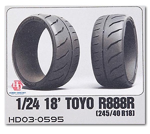 �ۥӡ��ǥ����� HOBBY DESIGN  1/24 �ȡ��衼 ������ R888R 245/40 R18 ��ư���Ϸ� Toyo (03-0595)