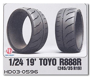 �ۥӡ��ǥ����� HOBBY DESIGN  1/24 �ȡ��衼 ������ R888R 245/35 R19 ��ư���Ϸ� Toyo (03-0596)