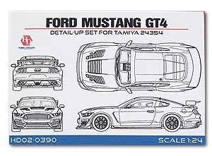 タミヤ模型 フォード マスタング GT4 1/24 FORD MUSTANG GT4 スポーツ... ホビーデザイン HD02-0390 1/24 フォード マスタング GT4 ディティールアップセット(タミヤ24354用) （エッチングパーツ+レジン+メタルパーツ）