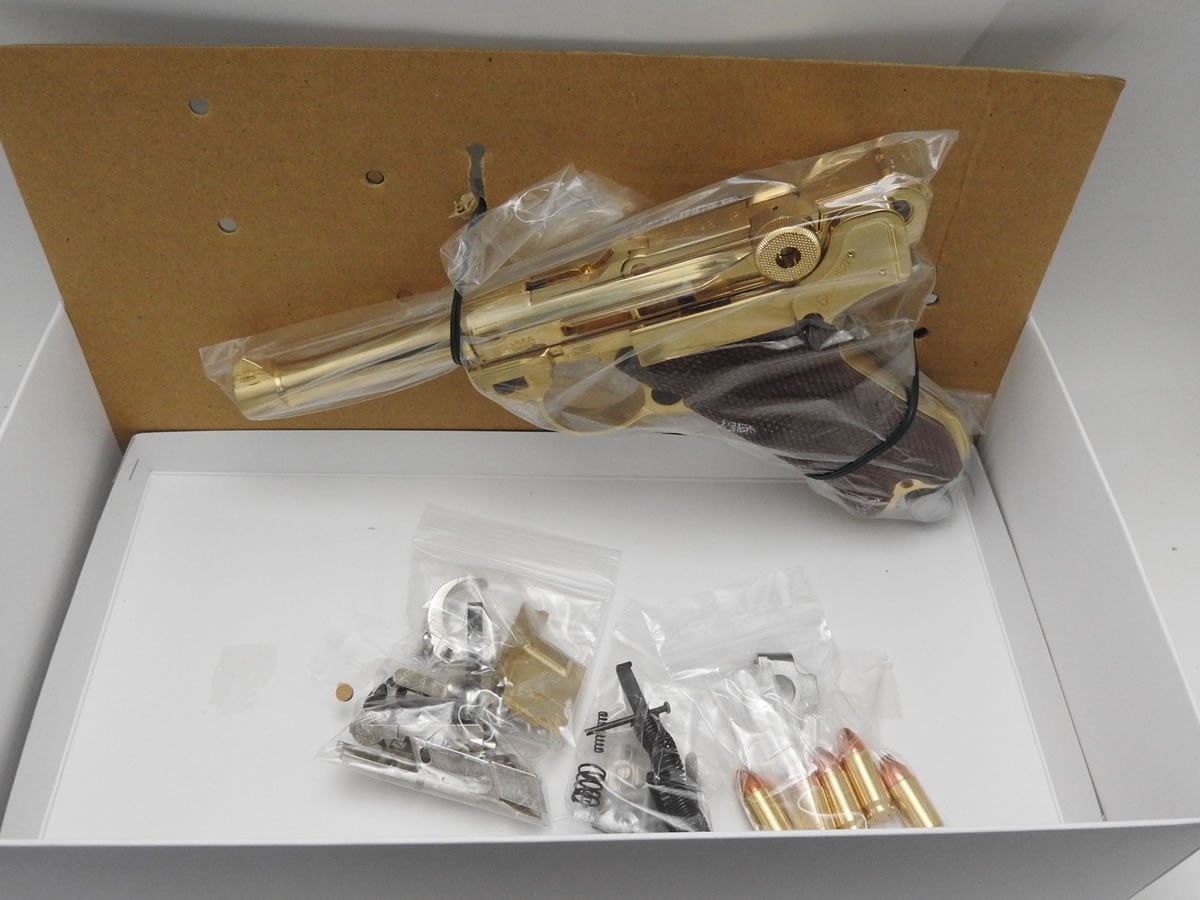 マルシン MARUSHIN  モデルガン ルガー P08 4インチ 高級ウォールナット 木製グリップ付 組立キット ダミーカート式 金属モデルガン 銃 (4920136007277)|M|ブランド