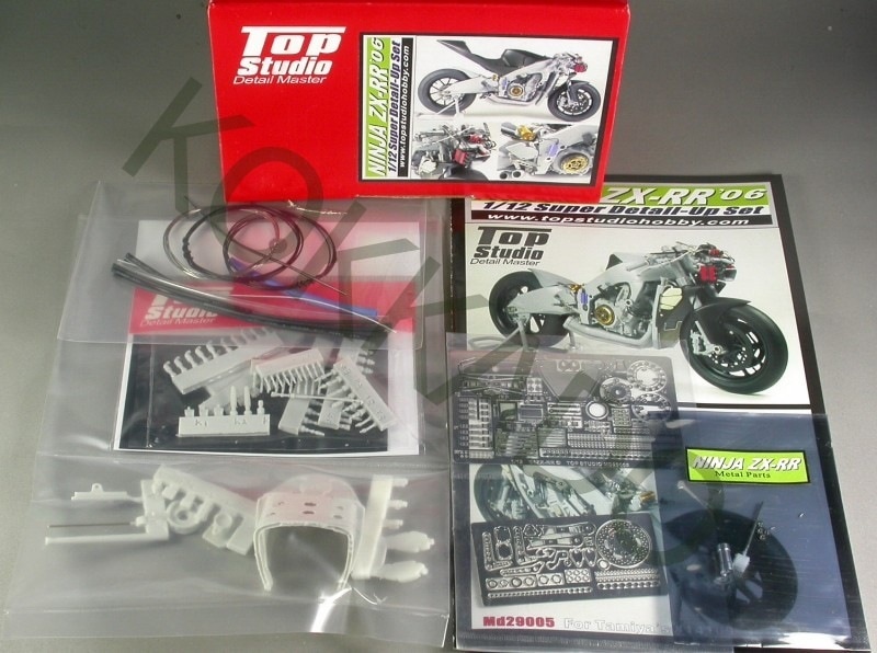 模型製作用品セット Top Studio カワサキ NINJA ZX-RR 2006 ニンジャ スーパーディティール