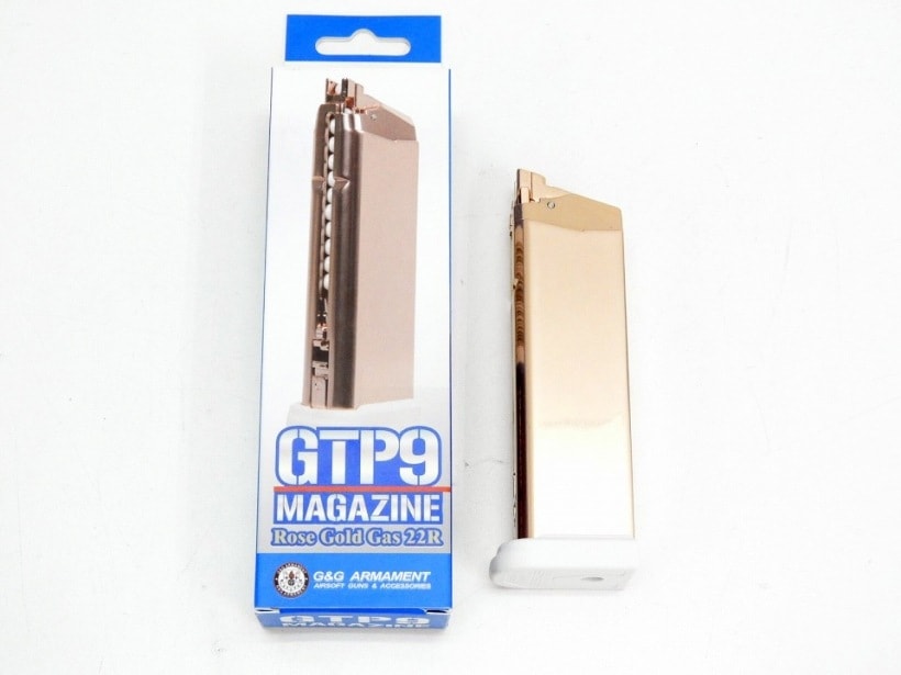 GTP9 マガジン ローズゴールド ガス 22R G&G GTP9 ROSEGOLD ガスブローバック ガスガン レビュー 2022/6