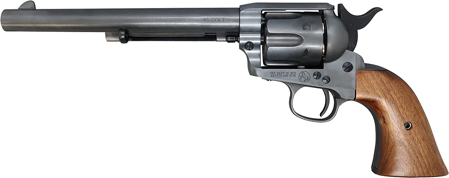 マルシン MARUSHIN  ガスガン コルト SAA.45 キャバルリー エクセレントヘビーウェイト 木製グリップ仕様 18歳以上 ガスリボルバー エアガン (4920136063129)|M|ブラ
