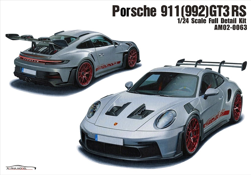 �ۥӡ��ǥ����� HOBBY DESIGN  ALPHA Model 1/24 ���å� �ݥ륷�� 911(992) GT3RS ��ư���Ϸ� �쥸�� �ե륭�å� AM02-0063 (am020063)