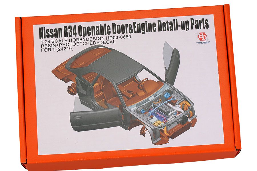�ۥӡ��ǥ����� Hobby Design 1/24 ���� �������饤�� GT-R R34 �����ץ�ɥ�&���󥸥�ǥ��ƥ����� �ѡ��ĥ��å� ���ߥ��б� ��ư���Ϸ� HD03-0680