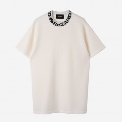 ReZARDShort Sleeve Logo Neck Knit Sweater