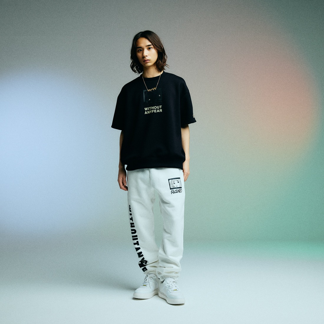 ReZARD  Masato YamaguchiGirl Print Half Sleeve Sweat