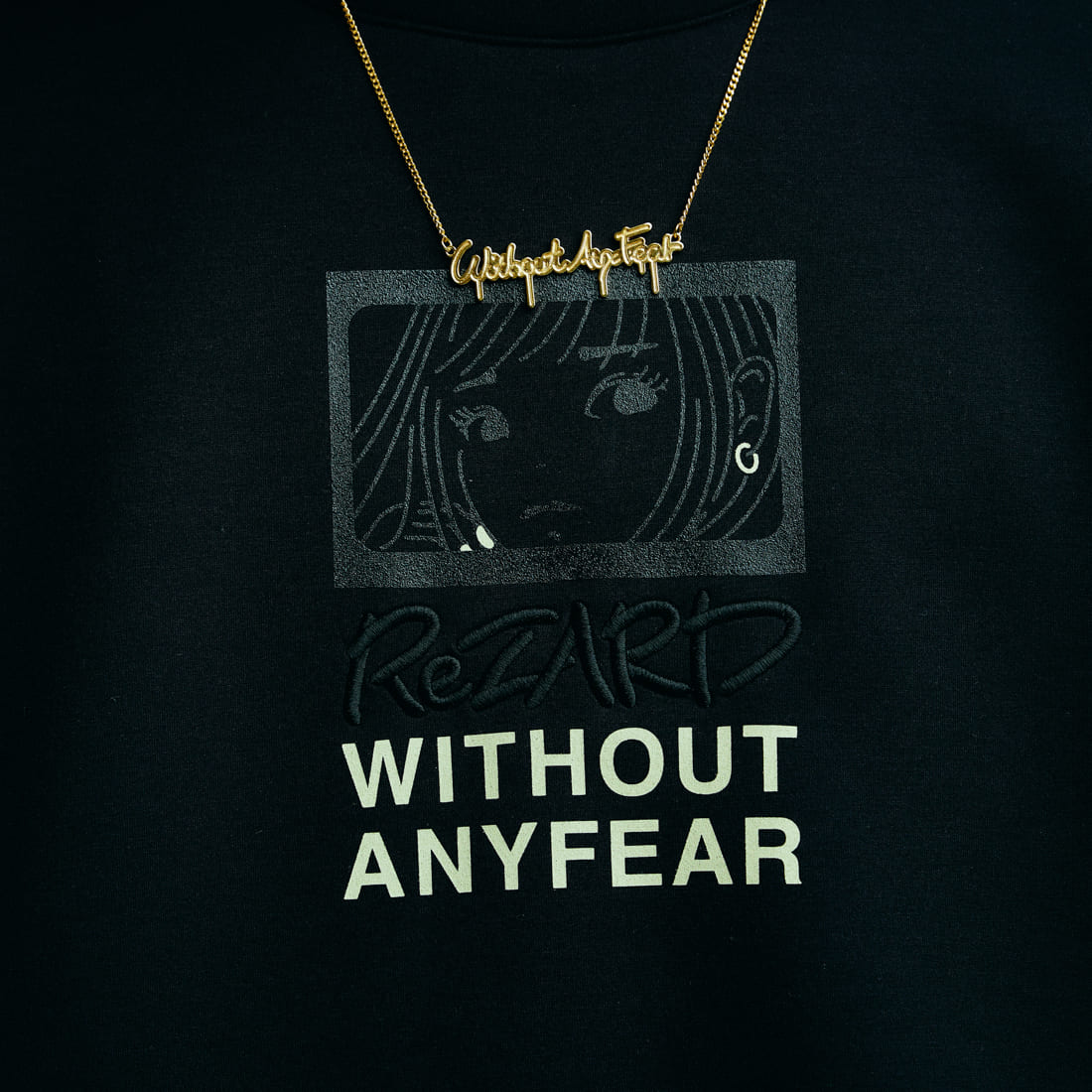 ReZARD  Masato YamaguchiGirl Print Half Sleeve Sweat