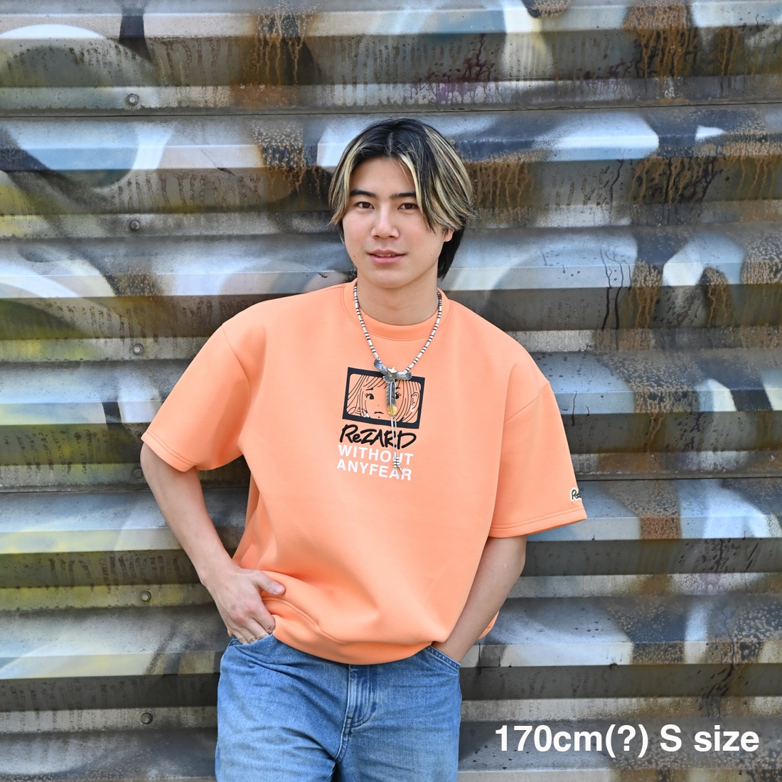 ReZARD  Masato YamaguchiGirl Print Half Sleeve Sweat