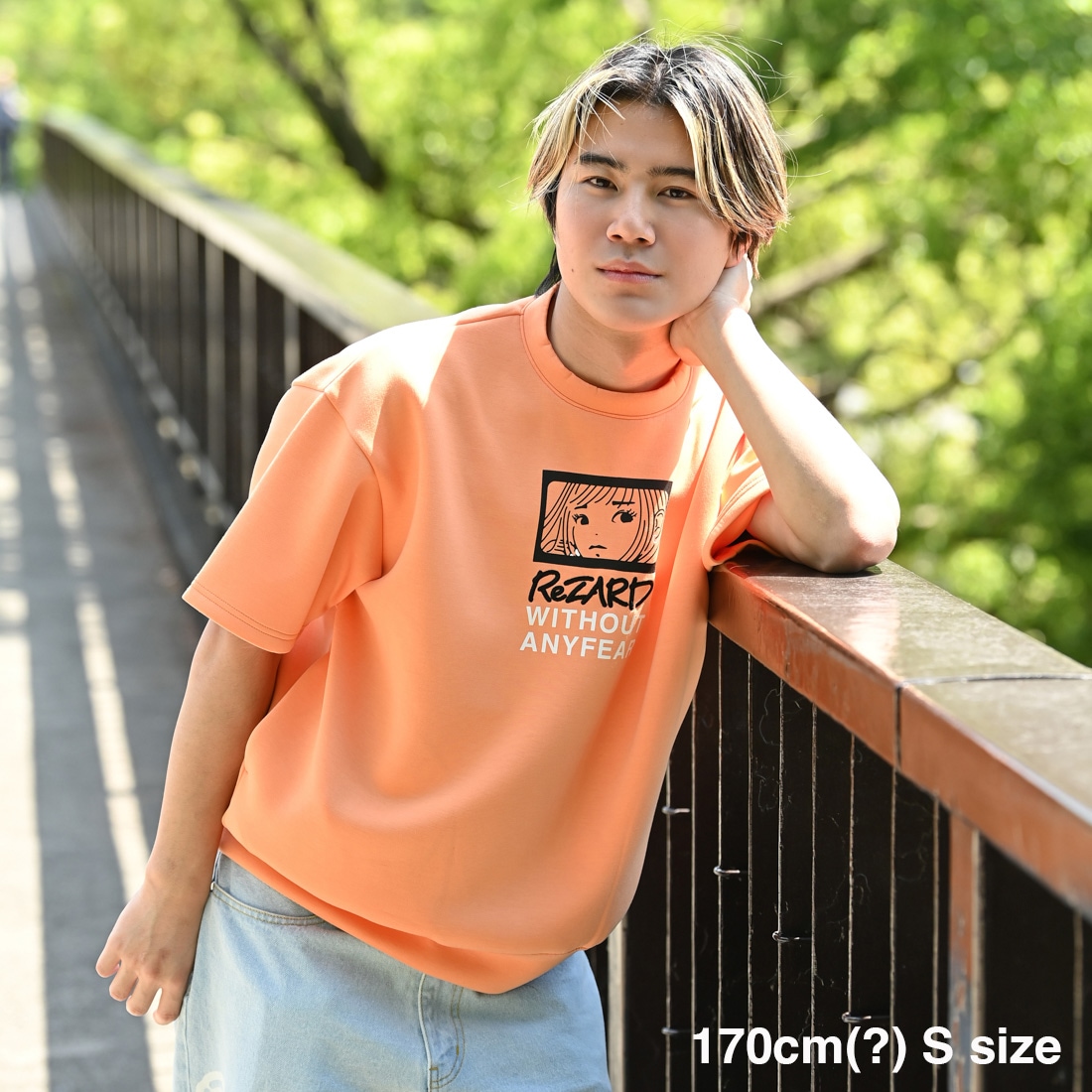 ReZARD  Masato YamaguchiGirl Print Half Sleeve Sweat
