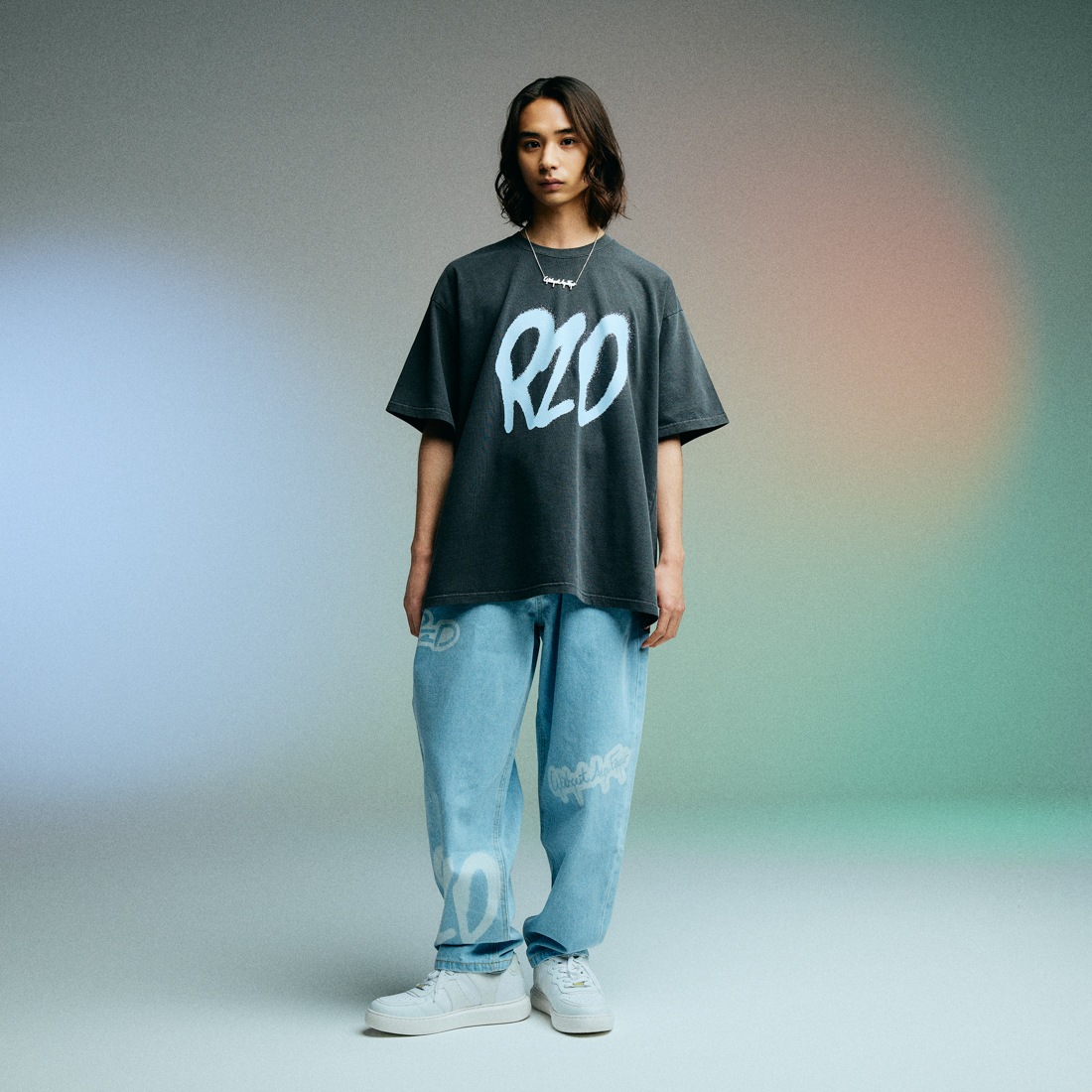 ReZARD  Masato YamaguchiSpray Logo Wide Denim Pants
