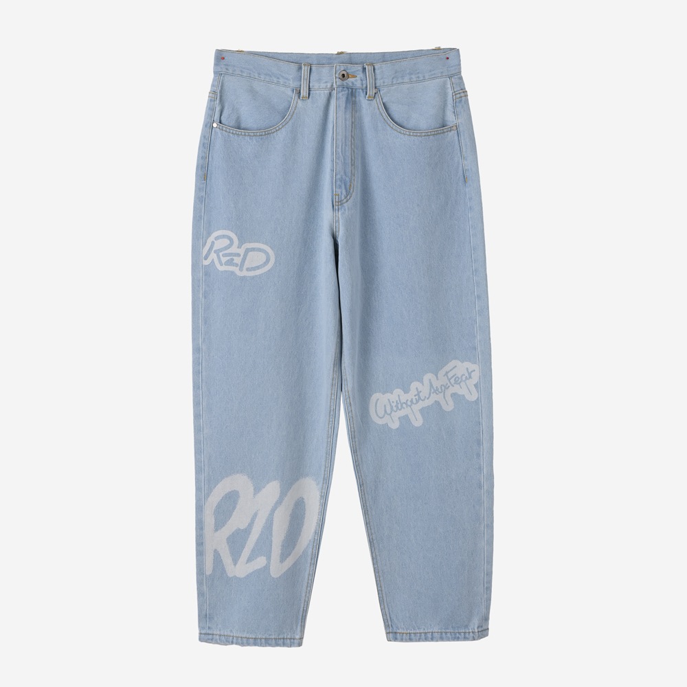 ReZARD  Masato YamaguchiSpray Logo Wide Denim Pants