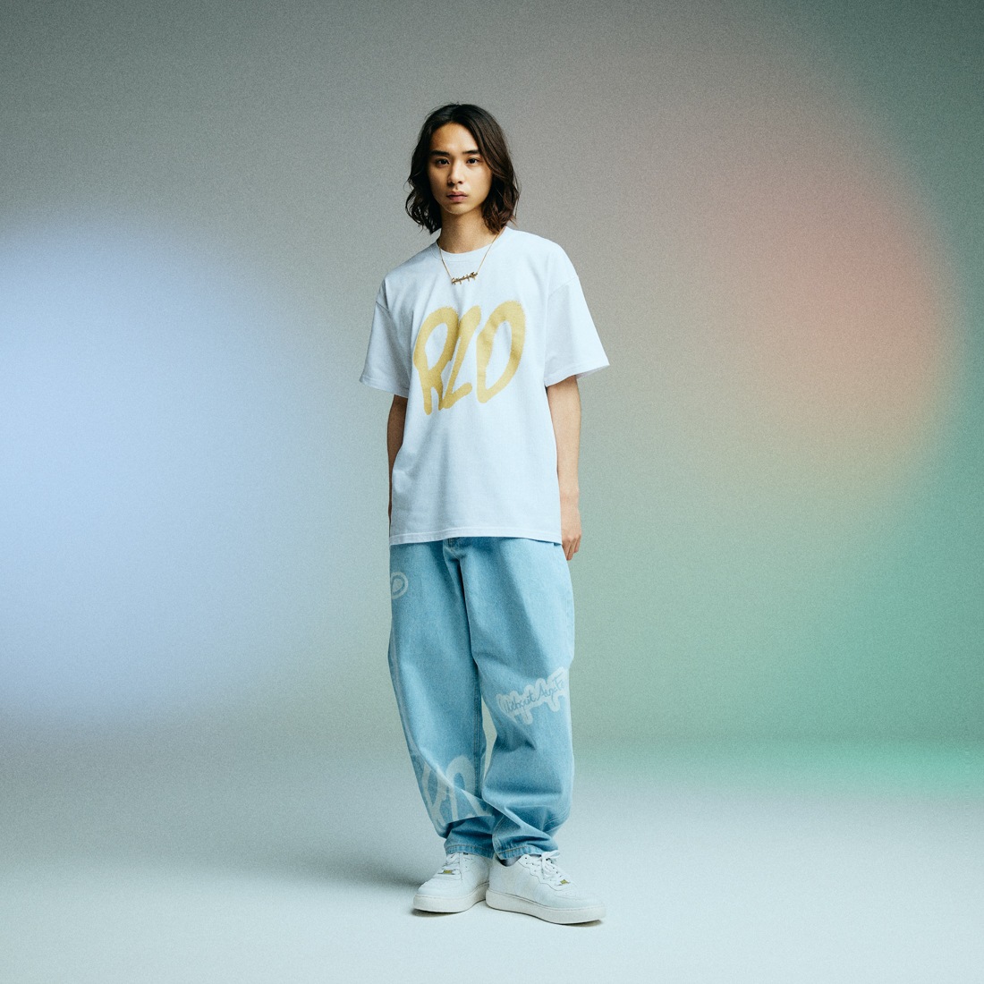 ReZARD  Masato YamaguchiSpray Logo Wide Denim Pants
