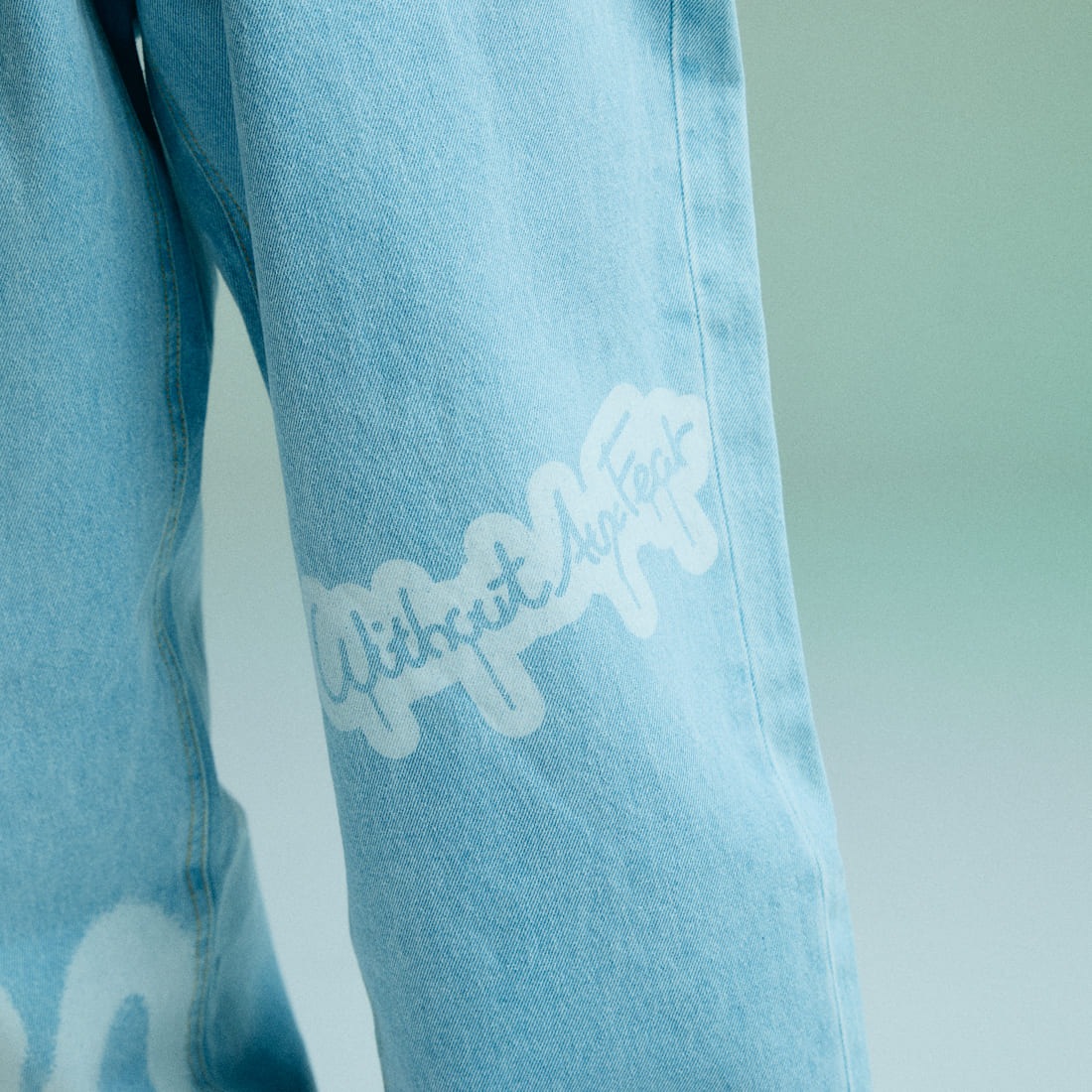 ReZARD  Masato YamaguchiSpray Logo Wide Denim Pants