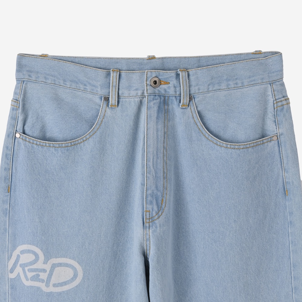 ReZARD  Masato YamaguchiSpray Logo Wide Denim Pants