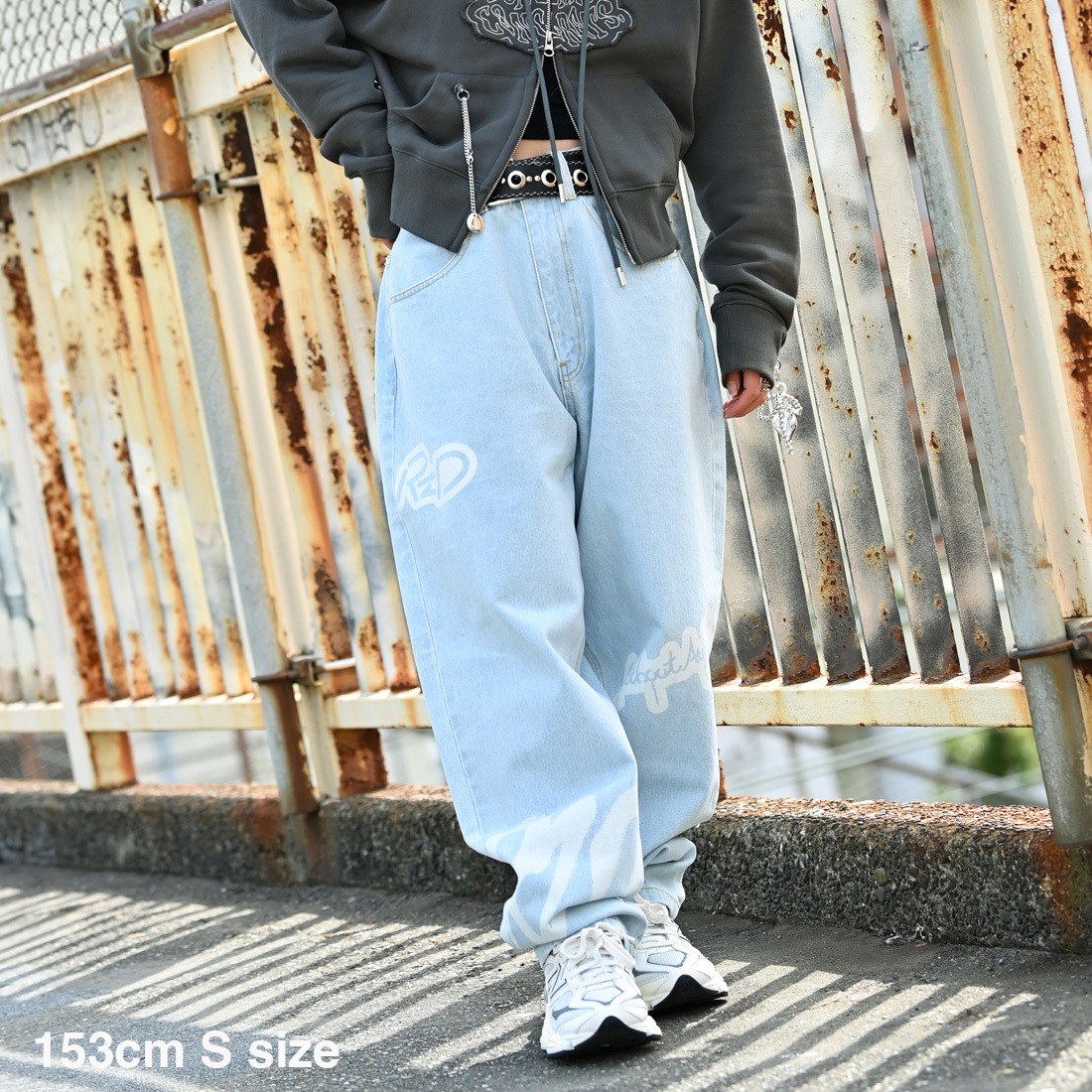 ReZARD  Masato YamaguchiSpray Logo Wide Denim Pants