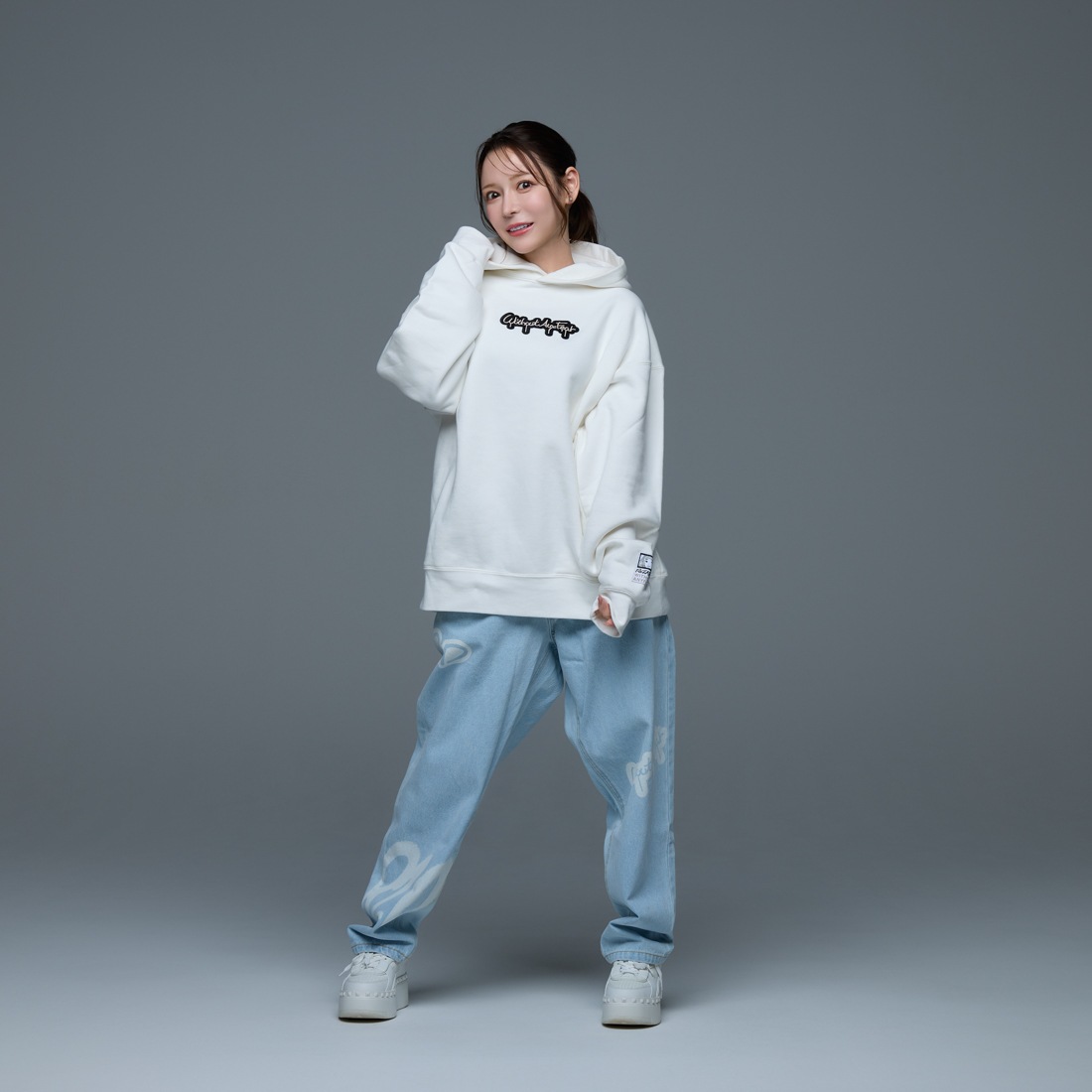 ReZARD  Masato YamaguchiSpray Logo Wide Denim Pants