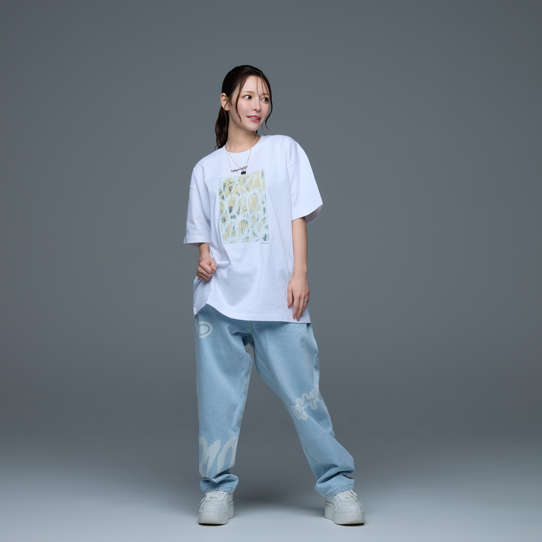 ReZARD  Masato YamaguchiSpray Logo Wide Denim Pants
