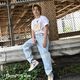 ReZARD  Masato YamaguchiSpray Logo Wide Denim Pants