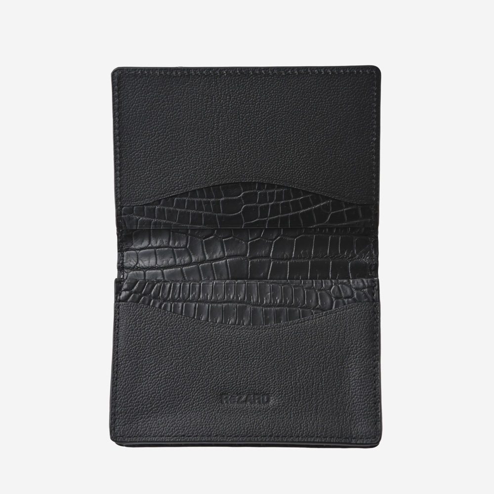 【ReZARD】Crocodile Medium Wallet ブラック　ケース ReZARD】Crocodile Medium Wallet ブラック ケース