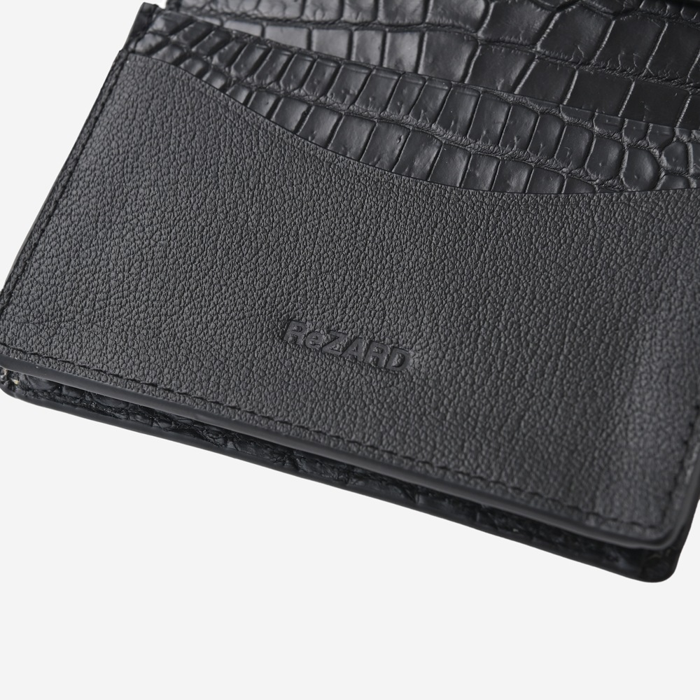 【ReZARD】Crocodile Medium Wallet ブラック　ケース ReZARD】Himalaya Crocodile Medium Wallet