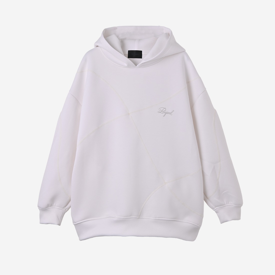 ReZARDCurved Line Stitch Hoodie