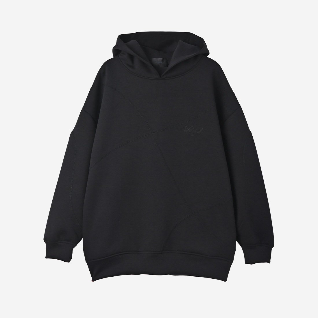 ReZARDCurved Line Stitch Hoodie