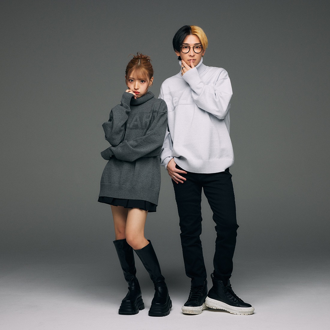 ReZARD】Logo Turtle Neck Sweater